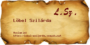 Löbel Szilárda névjegykártya